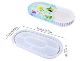 Molde silicona bandeja ovalada rizada grande